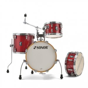 מערכת תופים- אדום נצנצים Sonor 16″ AQX Jungle
