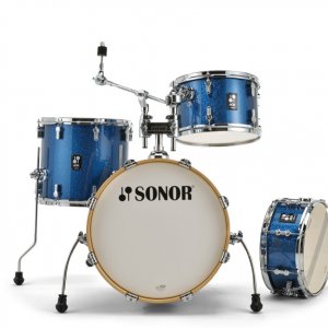 מערכת תופים - כחול נצנצים Sonor 18″ AQX Jazz